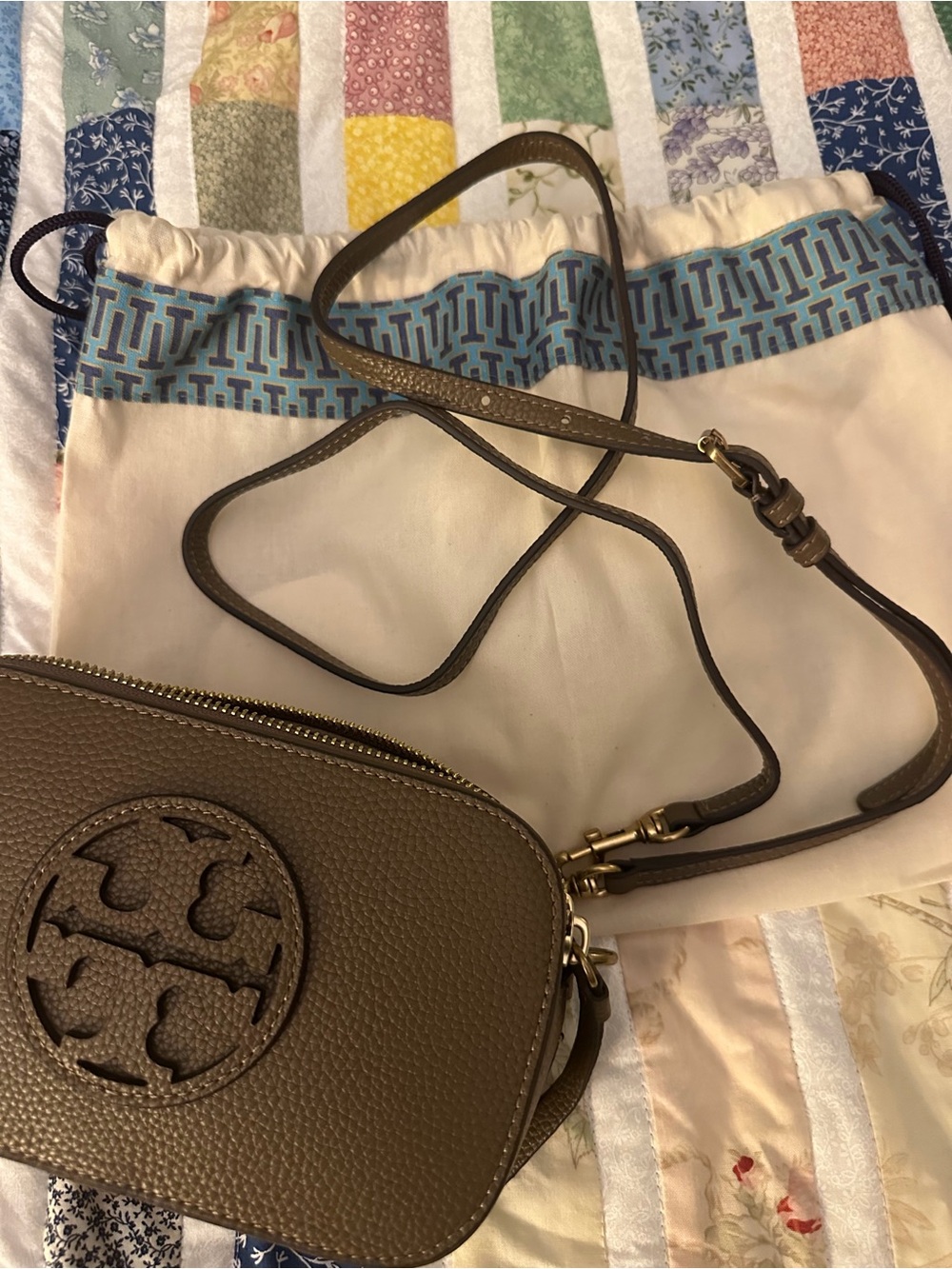 Tory Burch Miller Crossbody Bag Leather Logo - Picture 11 of 12